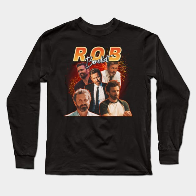 Rob Benedict Vintage Long Sleeve T-Shirt by cremebrulecki